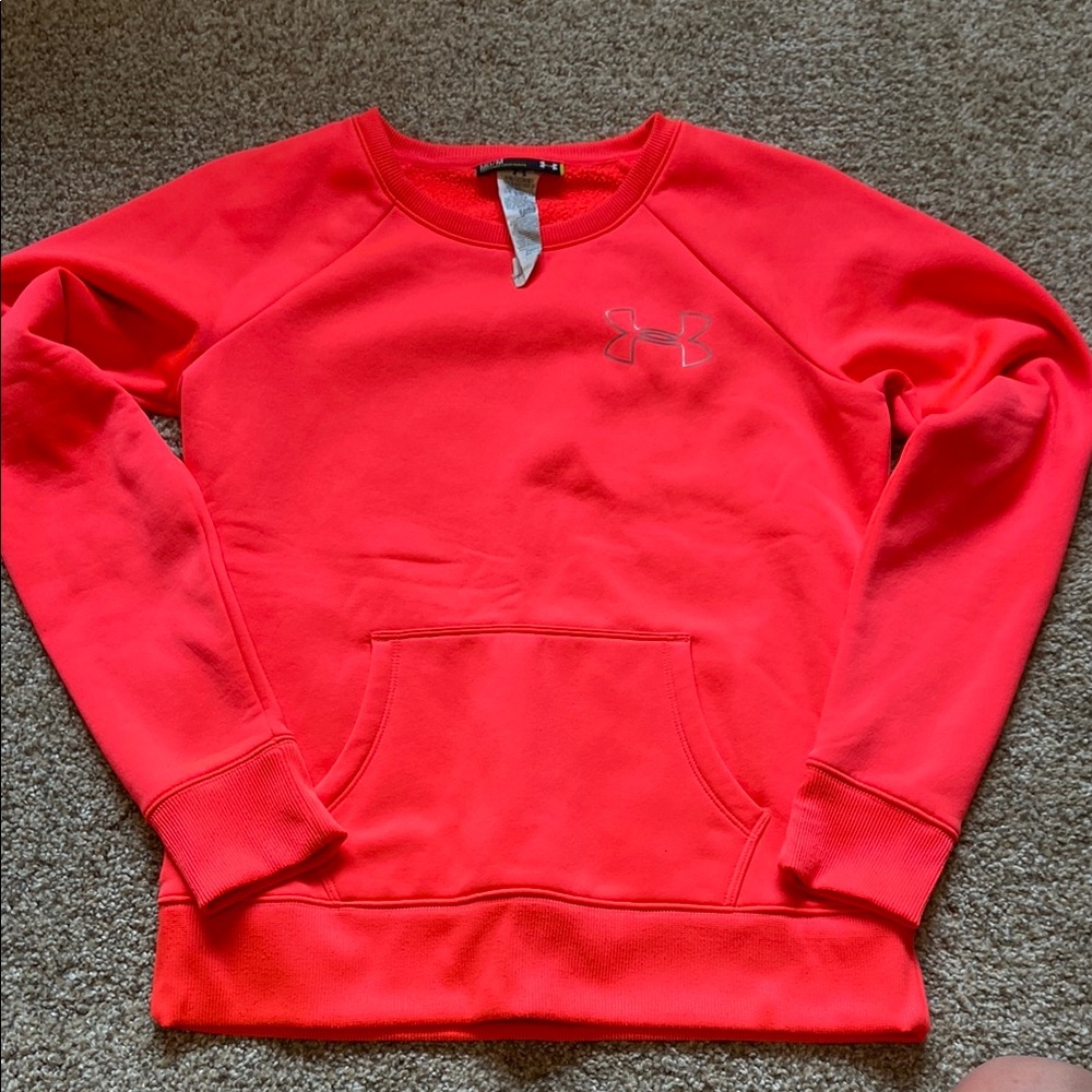 Bright pink Under Armour sweatshirt